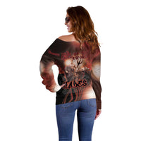 Ancient Greek Hades Off Shoulder Sweater King Of The Underworld - Wonder Print Shop