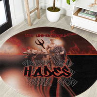 Ancient Greek Hades Round Carpet King Of The Underworld - Wonder Print Shop