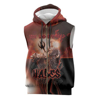 Ancient Greek Hades Sleeveless Zip Hoodie King Of The Underworld - Wonder Print Shop