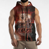 Ancient Greek Hades Sleeveless Zip Hoodie King Of The Underworld - Wonder Print Shop
