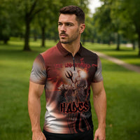 Ancient Greek Hades Zipper Polo Shirt King Of The Underworld - Wonder Print Shop