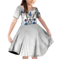 Personalized Astronaut Family Matching Off Shoulder Short Dress and Hawaiian Shirt Space Diving Suit - Wonder Print Shop