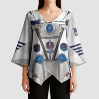 Personalized Astronaut Kimono Sleeve Blouse Space Diving Suit - Wonder Print Shop