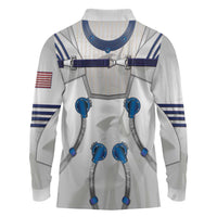 Personalized Astronaut Long Sleeve Polo Shirt Space Diving Suit - Wonder Print Shop