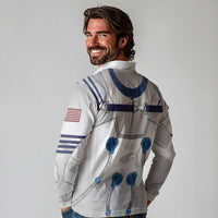 Personalized Astronaut Long Sleeve Polo Shirt Space Diving Suit - Wonder Print Shop