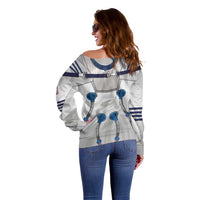 Personalized Astronaut Off Shoulder Sweater Space Diving Suit - Wonder Print Shop