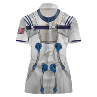 Personalized Astronaut Women Polo Shirt Space Diving Suit - Wonder Print Shop