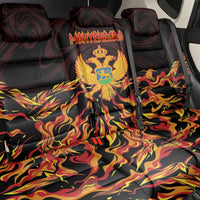 Montenegro Back Car Seat Cover Coat Of Arms Fire Style - Wonder Print Shop