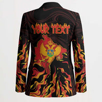 Personalized Montenegro Blazer Coat Of Arms Fire Style - Wonder Print Shop