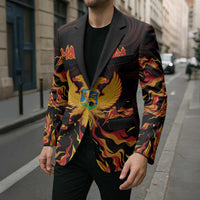 Personalized Montenegro Blazer Coat Of Arms Fire Style - Wonder Print Shop