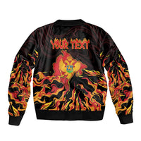 Personalized Montenegro Bomber Jacket Coat Of Arms Fire Style - Wonder Print Shop