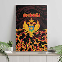 Montenegro Canvas Wall Art Coat Of Arms Fire Style - Wonder Print Shop