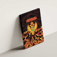 Montenegro Canvas Wall Art Coat Of Arms Fire Style - Wonder Print Shop