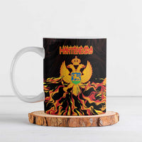 Personalized Montenegro Ceramic Mug Coat Of Arms Fire Style - Wonder Print Shop