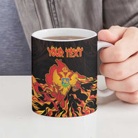 Personalized Montenegro Ceramic Mug Coat Of Arms Fire Style - Wonder Print Shop