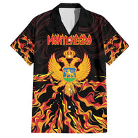 Personalized Montenegro Family Matching Off Shoulder Short Dress and Hawaiian Shirt Coat Of Arms Fire Style - Wonder Print Shop