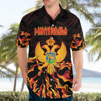 Personalized Montenegro Hawaiian Shirt Coat Of Arms Fire Style - Wonder Print Shop