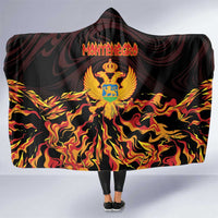 Montenegro Hooded Blanket Coat Of Arms Fire Style - Wonder Print Shop