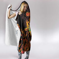 Montenegro Hooded Blanket Coat Of Arms Fire Style - Wonder Print Shop