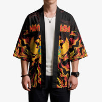 Personalized Montenegro Kimono Coat Of Arms Fire Style - Wonder Print Shop