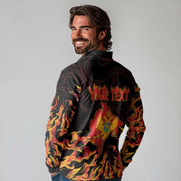 Personalized Montenegro Long Sleeve Polo Shirt Coat Of Arms Fire Style - Wonder Print Shop