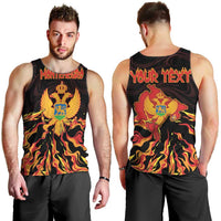 Personalized Montenegro Men Tank Top Coat Of Arms Fire Style - Wonder Print Shop