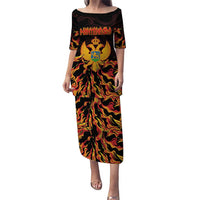 Personalized Montenegro Puletasi Coat Of Arms Fire Style - Wonder Print Shop