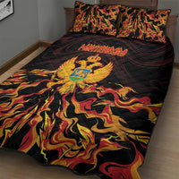 Montenegro Quilt Bed Set Coat Of Arms Fire Style - Wonder Print Shop
