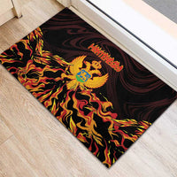 Montenegro Rubber Doormat Coat Of Arms Fire Style - Wonder Print Shop