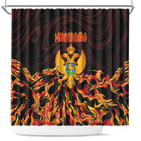 Montenegro Shower Curtain Coat Of Arms Fire Style - Wonder Print Shop