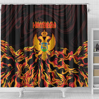 Montenegro Shower Curtain Coat Of Arms Fire Style - Wonder Print Shop