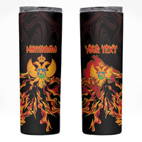 Personalized Montenegro Skinny Tumbler Coat Of Arms Fire Style - Wonder Print Shop