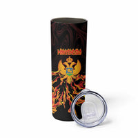 Personalized Montenegro Skinny Tumbler Coat Of Arms Fire Style - Wonder Print Shop