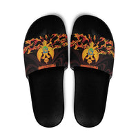 Montenegro Slide Sandals Coat Of Arms Fire Style - Wonder Print Shop