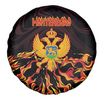 Montenegro Spare Tire Cover Coat Of Arms Fire Style - Wonder Print Shop