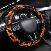 Montenegro Steering Wheel Cover Coat Of Arms Fire Style - Wonder Print Shop