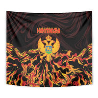 Montenegro Tapestry Coat Of Arms Fire Style - Wonder Print Shop