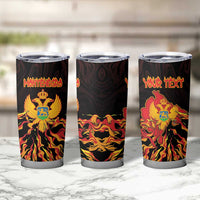 Personalized Montenegro Tumbler Cup Coat Of Arms Fire Style - Wonder Print Shop