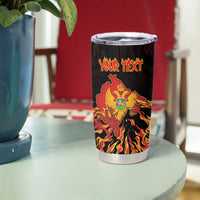 Personalized Montenegro Tumbler Cup Coat Of Arms Fire Style - Wonder Print Shop