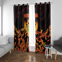 Montenegro Window Curtain Coat Of Arms Fire Style - Wonder Print Shop