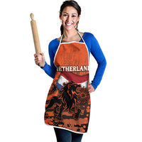 Netherlands Apron Lion With Daisy Flower - Wonder Print Shop