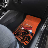 Netherlands Car Mats Lion With Daisy Flower - Wonder Print Shop