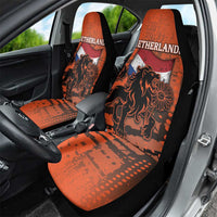 Netherlands Car Seat Cover Lion With Daisy Flower - Wonder Print Shop