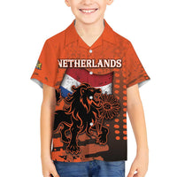 Personalized Netherlands Family Matching Long Sleeve Bodycon Dress and Hawaiian Shirt Lion With Daisy Flower - Wonder Print Shop