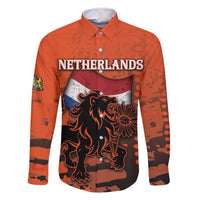 Personalized Netherlands Family Matching Off The Shoulder Long Sleeve Dress and Hawaiian Shirt Lion With Daisy Flower - Wonder Print Shop
