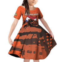 Personalized Netherlands Family Matching Off Shoulder Short Dress and Hawaiian Shirt Lion With Daisy Flower - Wonder Print Shop