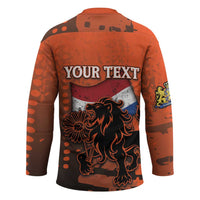 Personalized Netherlands Hockey Jersey Lion With Daisy Flower - Wonder Print Shop