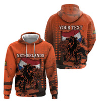 Personalized Netherlands Hoodie Lion With Daisy Flower - Wonder Print Shop