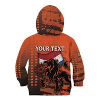 Personalized Netherlands Kid Hoodie Lion With Daisy Flower - Wonder Print Shop