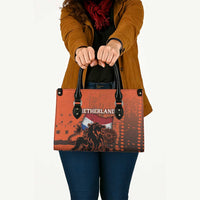 Netherlands Leather Bag Lion With Daisy Flower - Wonder Print Shop